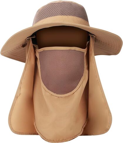 Outdoor Sun Hat Fishing Hat Women Wide Brim Sun Hat with Neck Flap Summer UV Protection Fishing Hat Hiking in Saudi Arabia
