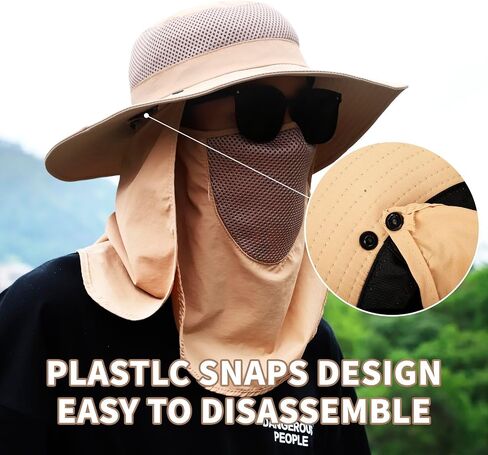 Outdoor Sun Hat Fishing Hat Women Wide Brim Sun Hat with Neck Flap Summer UV Protection Fishing Hat Hiking in Saudi Arabia