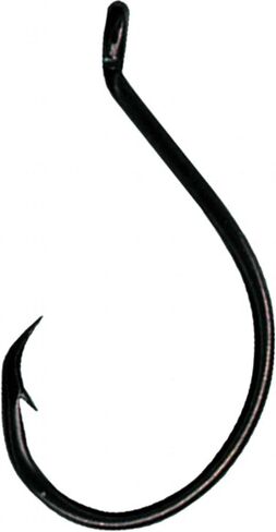 Eagle Claw Lazer Sharp Circle Up Eye Non-Offset Hook, Platinum Black (L2222GH-1) in Saudi Arabia