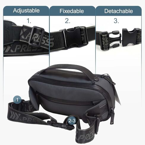 Crossbody Sling Bag w/Adjustable Strap, Waterproof Lightweight Chest Shoulder Backpack for Men Women in Kuwait