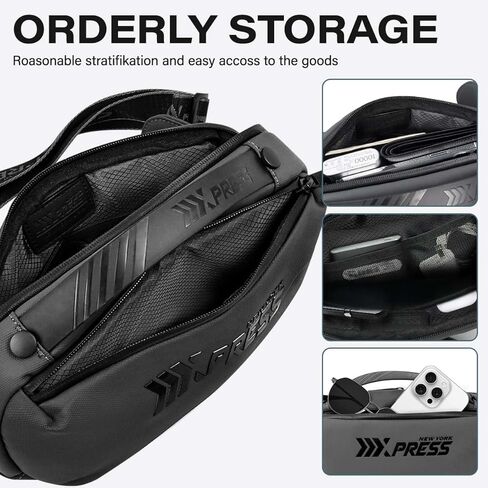 Crossbody Sling Bag w/Adjustable Strap, Waterproof Lightweight Chest Shoulder Backpack for Men Women in Kuwait