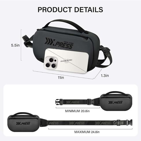 Crossbody Sling Bag w/Adjustable Strap, Waterproof Lightweight Chest Shoulder Backpack for Men Women in Kuwait