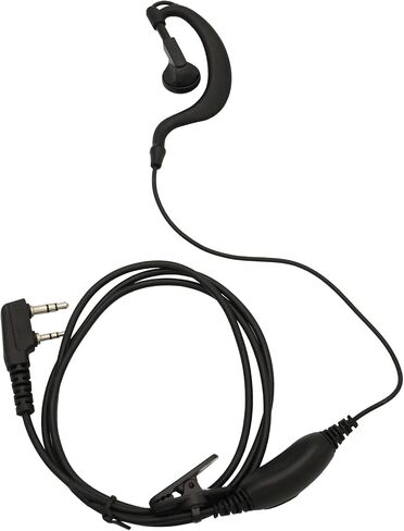 Walkie Talkie Earpiece G Shape Clip-Ear Headset is Compatible with Kenwood Baofeng UV-5R BF-888S Retevis H777 PUXING 2 Way Radio Walkie Talkies 2 Pin (2 Pack) in Saudi Arabia