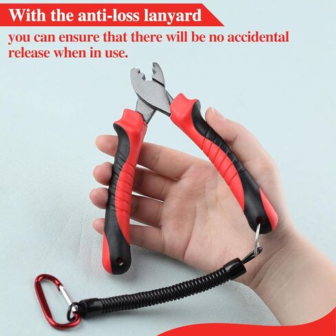 SPEEDWOX Fishing Crimping Tool Fishing Pliers for Single-Barrel Sleeves Crimper Tool Fishing Tackle Saltwater Fishing Gear Crimping Pliers Fishing Crimps for Fishing Line Single Barrel Crimp Sleeves in Kuwait