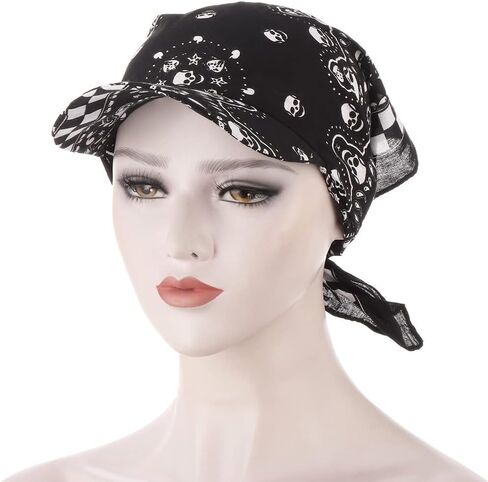 Sweat Wicking Cycling Cap Do Dew Rags with Brim Sun Protection Skull Beanies Quick Dry Headband Hat Bandana for Men Women in Saudi Arabia
