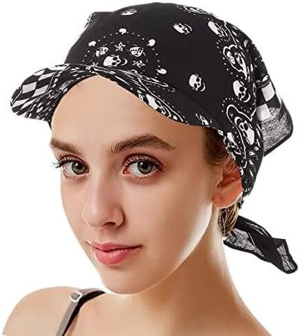 Sweat Wicking Cycling Cap Do Dew Rags with Brim Sun Protection Skull Beanies Quick Dry Headband Hat Bandana for Men Women in Saudi Arabia