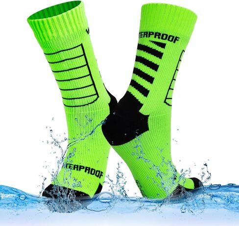 LEOSTEP Green Waterproof Socks for Men and Women,Outdoor Breathable Socks for Fish, Skating, Skiing, Camping, Cycling in Kuwait