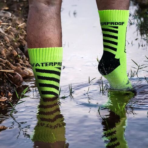 LEOSTEP Green Waterproof Socks for Men and Women,Outdoor Breathable Socks for Fish, Skating, Skiing, Camping, Cycling in Kuwait