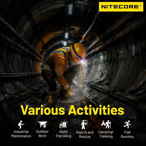 Nitecore NU53 1800 Lumen كشافات صناعية خفيفة الوزن 6000 مللي أمبير بطارية USB-C قابلة للشحن علامة المصباح in Saudi Arabia