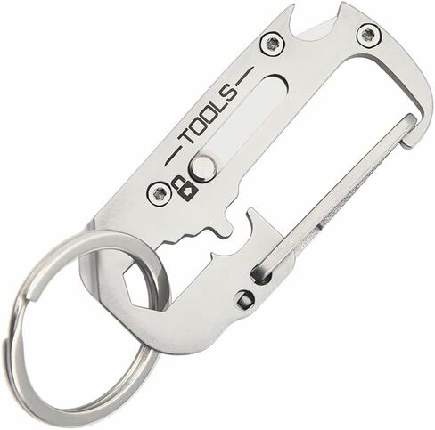 9 in 1 Mini Keychain Multitool with Outer Hexagon Wrench Bottle Opener Pocket Car Keychain Suitable for Outdoor/Home Sandblasting Color in Saudi Arabia