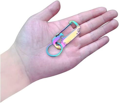 9 in 1 Mini Keychain Multitool with Outer Hexagon Wrench Bottle Opener Pocket Car Keychain Suitable for Outdoor/Home Sandblasting Color in Saudi Arabia