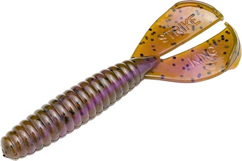 Strike King (RGTTMG-807) Rage Twin Tail Menace Grub Fishing Lure, 807 - Green Pumpkin Purple Swirl, 3.5", Double Tail Grub in Saudi Arabia