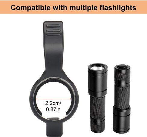 Tactical Flashlight Ring, Portable Flashlight Holder with Pocket Clip for Multiple 1'' Flashlights in Saudi Arabia