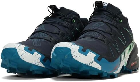 Salomon Mens Speedcross 6 Hiking Shoes, Carbon/Tahitian Tide/White, 9.5M in Saudi Arabia