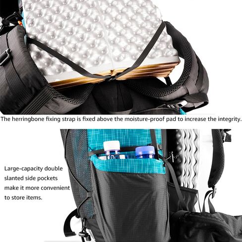 3FULGEAR QiDian Hiking Backpack for Men Women 56L(40+16) Lightweight Outdoor Camping Bag Trekking Daypack (Green) in Saudi Arabia