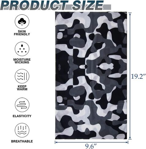 12 pcs Breathable Neck Gaiter Face Scarf Mask for Men Women Sun Protection Bandana Hiking, Cycling, Sports, Fishing in Saudi Arabia