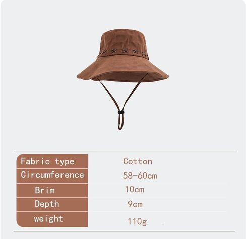 Western Sun Hat Wide Brim Bucket Hat for Women Men Boonie Hat Beach Hats Hiking in Saudi Arabia