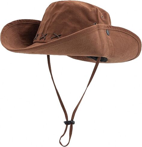 Western Sun Hat Wide Brim Bucket Hat for Women Men Boonie Hat Beach Hats Hiking in Saudi Arabia