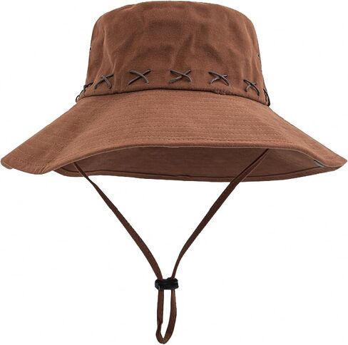Western Sun Hat Wide Brim Bucket Hat for Women Men Boonie Hat Beach Hats Hiking in Saudi Arabia
