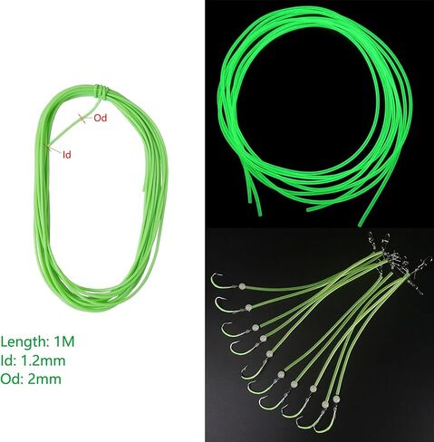 10M Luminous Tube Deep Sea Fishing Soft Plastic Fishing Angling Glow Tubing Tool Attract Fish in Saudi Arabia