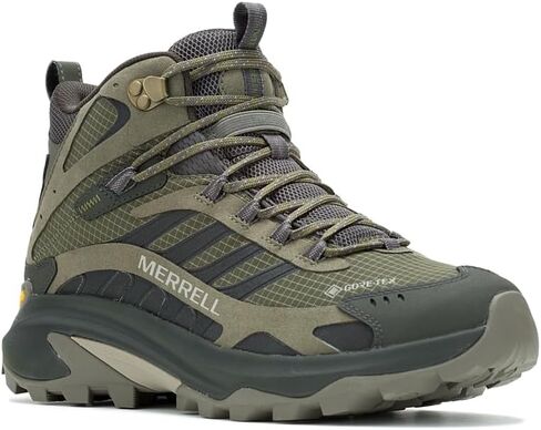 Merrell Men's Moab Speed 2 Mid GTX Hiking Shoe, Olive, 11.5 in Saudi Arabia