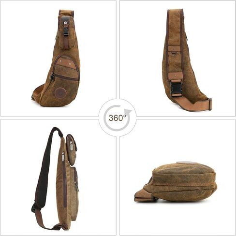 حقيبة صدر جلدية للرجال من Leathario حقيبة كتف جلدية كروسبودي للرجال in Kuwait