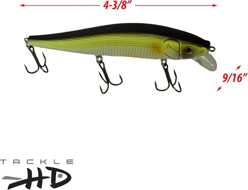 2-Pack Fiddle-Styx Jerkbait, 4 3/8" x 9/16" Suspending Jerk Baits, Freshwater or Saltwater Fishing Lures, Trout, Crappie, Walleye, or Bass Lures in Saudi Arabia