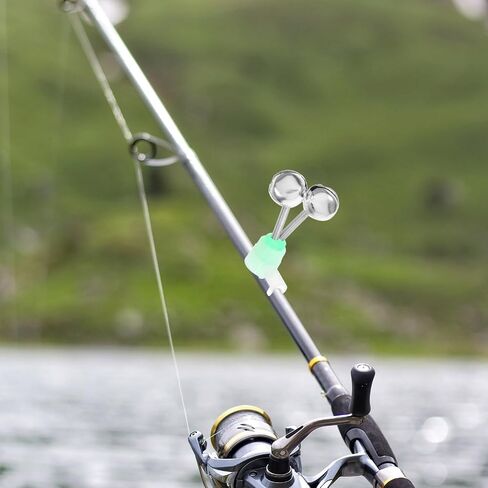 Milisten 10 Pcs 1.97 Inch Fishing Rod Extra Loud Alarm Dual Ring Bells Fishing Indicator for All Kinds of Sea Rod -10 Green in Saudi Arabia