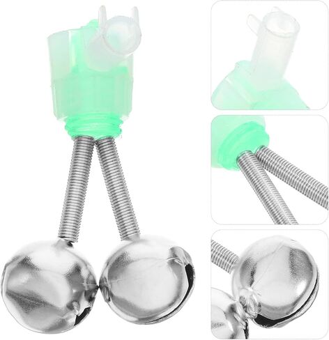 Milisten 10 Pcs 1.97 Inch Fishing Rod Extra Loud Alarm Dual Ring Bells Fishing Indicator for All Kinds of Sea Rod -10 Green in Saudi Arabia