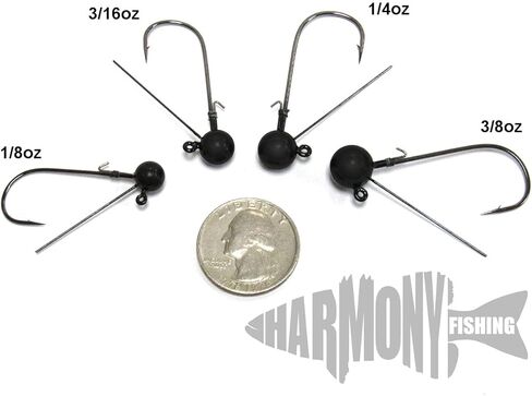 Harmony Fishing - رؤوس كرات التنغستن الخالية من الأعشاب [عبوة من 5 ث/10 أوتاد طعم] (رؤوس رقص كروية لرقص السباحة والبلاستيك الناعم) in Kuwait
