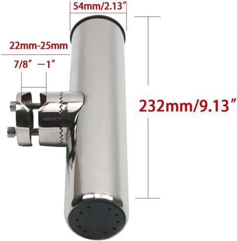 قطعتان من مشبك من الفولاذ المقاوم للصدأ على حامل قضيب صيد القارب للقضبان مقاس 7/8 بوصة إلى 1 بوصة هدايا لمحبي الصيد، دعم مثبت على الجانب البحري قابل للتعديل لقوارب الصيد in Kuwait