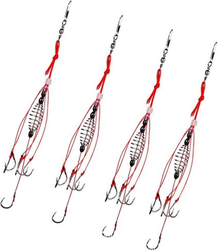 4pcs Fishing Explosive Hook Tool Hooks Fishing Hooks Rig Coarse Fishing Tackle Hard Bass Lures Floating Fishing Hook Trout Lures Crucian Carp Bait Hook High-Carbon Steel in Saudi Arabia