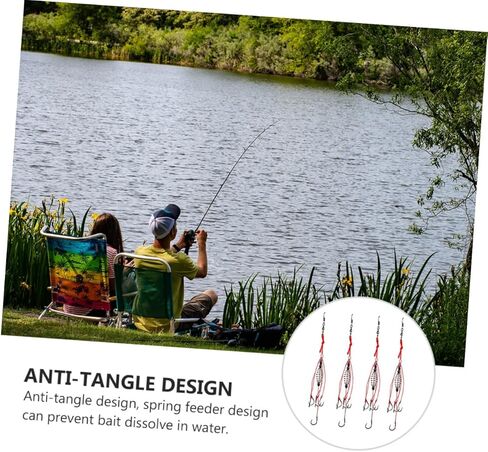 4pcs Fishing Explosive Hook Tool Hooks Fishing Hooks Rig Coarse Fishing Tackle Hard Bass Lures Floating Fishing Hook Trout Lures Crucian Carp Bait Hook High-Carbon Steel in Saudi Arabia