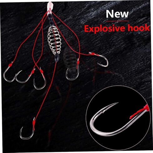 4pcs Fishing Explosive Hook Tool Hooks Fishing Hooks Rig Coarse Fishing Tackle Hard Bass Lures Floating Fishing Hook Trout Lures Crucian Carp Bait Hook High-Carbon Steel in Saudi Arabia