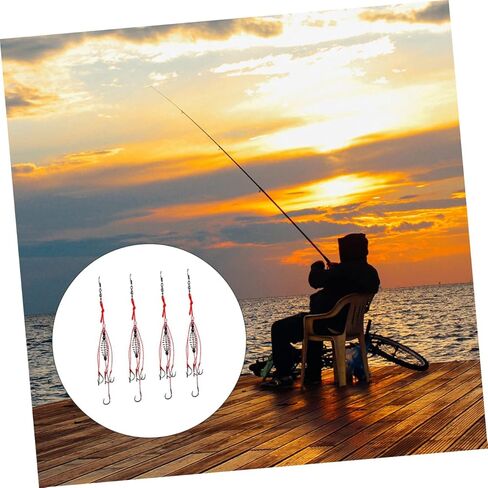 4pcs Fishing Explosive Hook Tool Hooks Fishing Hooks Rig Coarse Fishing Tackle Hard Bass Lures Floating Fishing Hook Trout Lures Crucian Carp Bait Hook High-Carbon Steel in Saudi Arabia