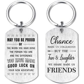 DEGASKEN Chance Made Us Colleagues But The Fun Laughter, Going Away Gifts for Coworker Leaving Farewell Keychain