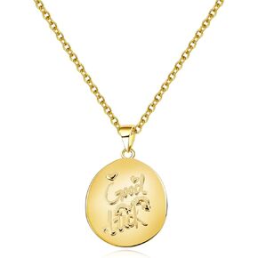 Good Luck Necklace for Women Gold Pendant Necklace Copper Choker Necklace Cute Jewelry Gifts for Women and Girls