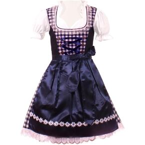 Alte Liebe German Dress for Girls Bavarian Dirndl Oktoberfest Children Dress Carnival Halloween Size 2T,4T,6,8,10,12,14
