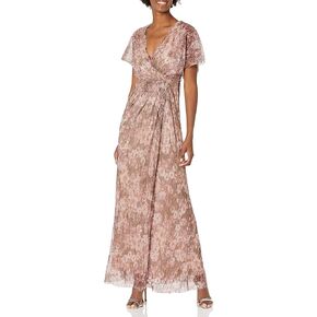 Adrianna Papell Women's Metallic Blouson Gown