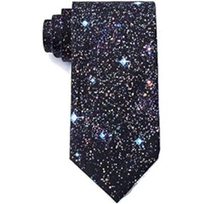 Wild Ties Spaced Out Black Microfiber Skinny Tie