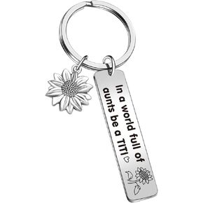 Titi Appreciation Keychain For Aunt Mothers Day Keychain Titi Gifts Auntie Jewelry Auntie Birthday Keychain