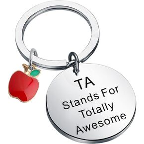 Teaching Assistant Gift Teacher's Aide Gift TA Stands for Totally Awesome Keychain School Leaving Gift