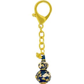 FengShui Blue Wu Lou With Joyous Crane Keychain W4992