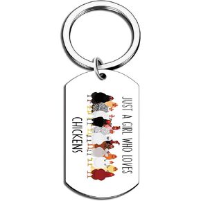 Gifts For Chicken Lovers Keychain - Chicken Gifts Key Chain, Chicken Gifts For Chicken Lovers, Chicken Gifts For Women, Gifts For People With Chickens, Chicken Themed Gifts