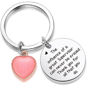 ZNOSVEI Supervisor Thank You Keychain Supervisor Appreciation Birthday Keychain Preceptor Jewelry Tutor Gift