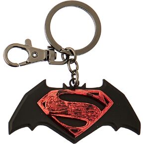 DC Batman Vs Superman Logo Pewter Key Chain