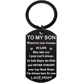 My Orders Son Gifts From Mom To My Son Birthday Gifts Ideas I Love You Keychain Gift for Him Boys Men Inspirational Quote Present for Back To School Birthday Graduation