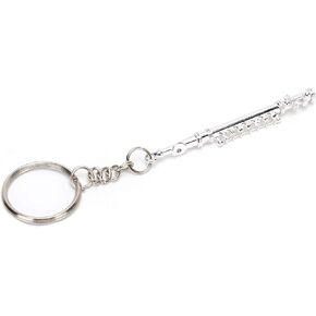 GLOGLOW Flute Keychain, Mini Flute Key Ring Musical Instrument Ornament Charm Pendant for Backpack Car Key Chain DecorationKeyrings & Keychains