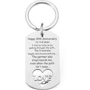 سلسلة مفاتيح للذكرى السنوية الخامسة والسادسة والثامنة والعاشرة و11 و13 و15 و20 و25 و30 من كليسيليكس، مناسبة كهدية للذكرى السنوية للزفاف والزوج والصديق in Kuwait