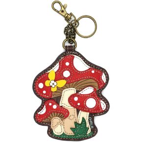 Chala Pal Mushroom Vegan Leather Key Fob/Coin Purse